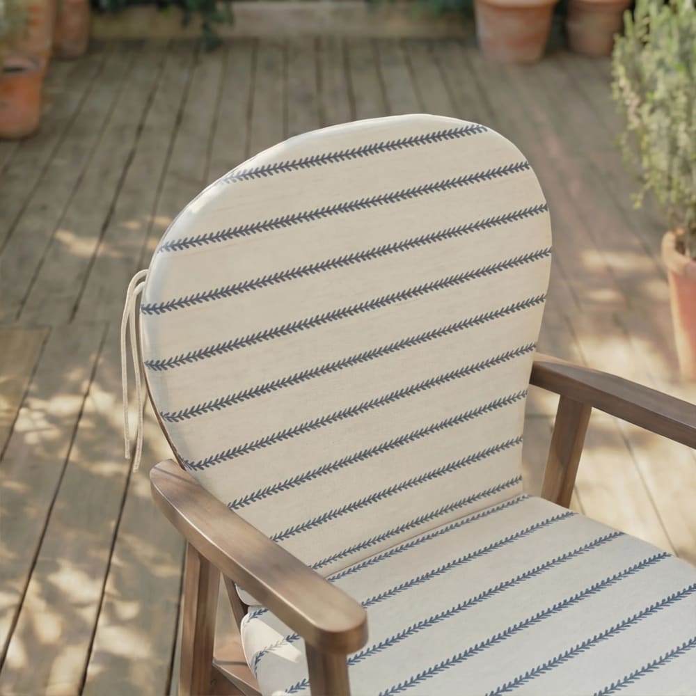 Wasserdichtes Kissen für Outdoor-Stühle blau und beige 93x47x5 cm