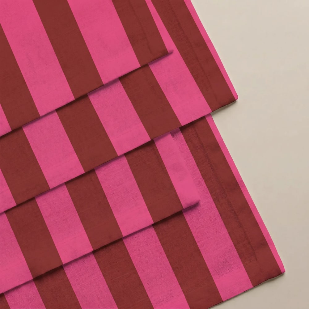 Servietten aus 100% Baumwolle(x4) rosa und Rot - Maisons Du Monde