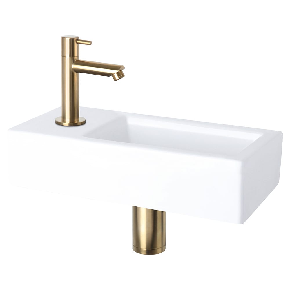 Differnz Waschbecken Gold Keramik H9xB37.5xL18.5cm Gold Keramik