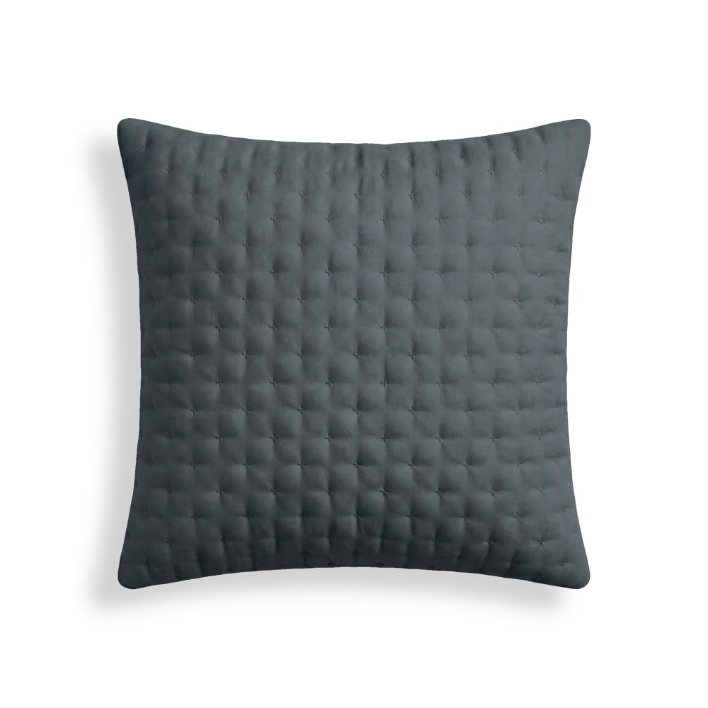 Terracota Gesteppter Kissenbezug grau 65x65 cm - Mikrofaser