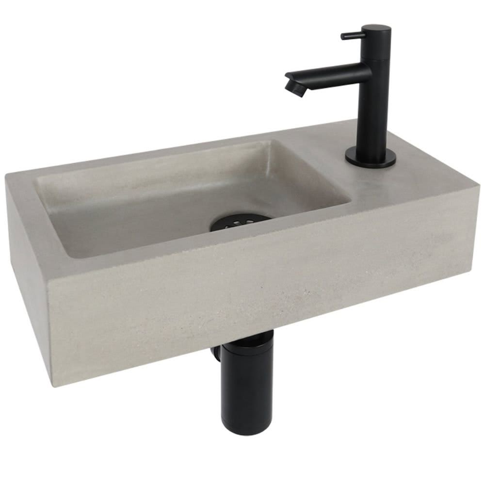Lavabo gris clair  h27.5xl26.5xl45.5cm