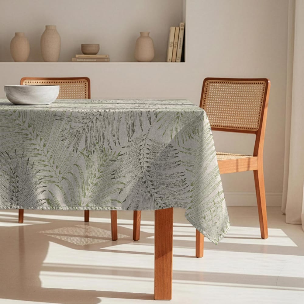 Fleckabweisende Tischdecke – 100 % Baumwolle, 140×200 cm -