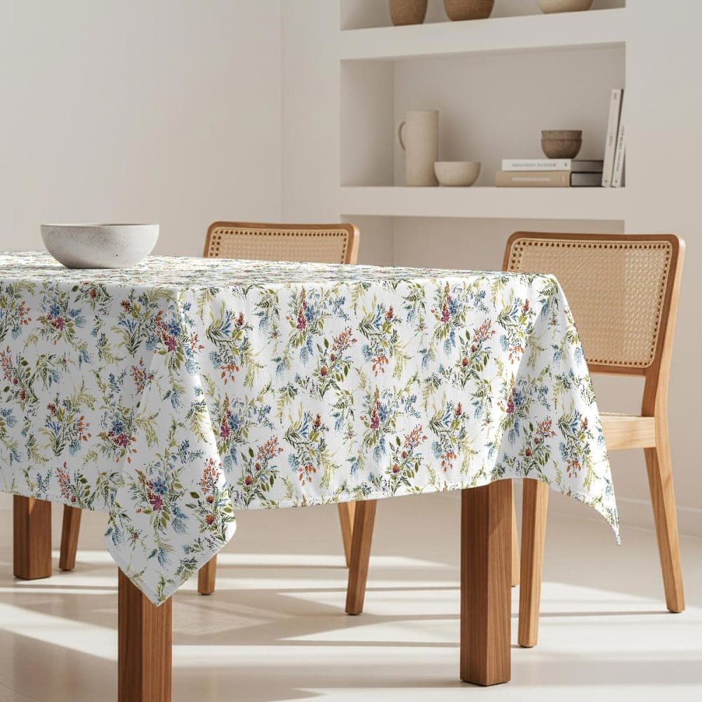 Naf Naf Fleckabweisende Tischdecke – 100 % Baumwolle, 150×200 cm Mehrfarbig Baumwolle