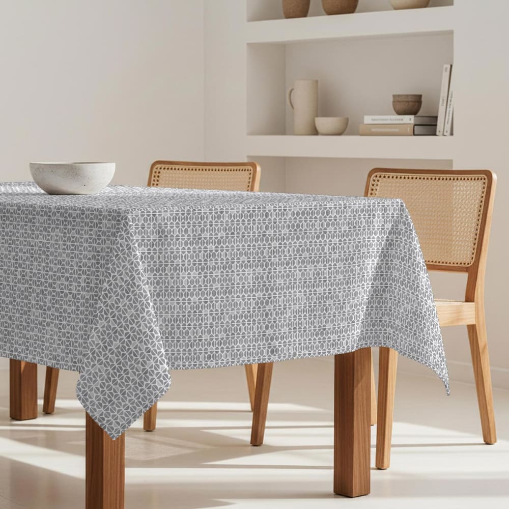 Naf Naf Fleckabweisende Tischdecke – 100 % Baumwolle, 150×150 cm Grau Baumwolle