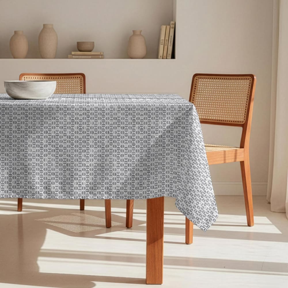Fleckabweisende Tischdecke – 100 % Baumwolle, 150×150 cm -