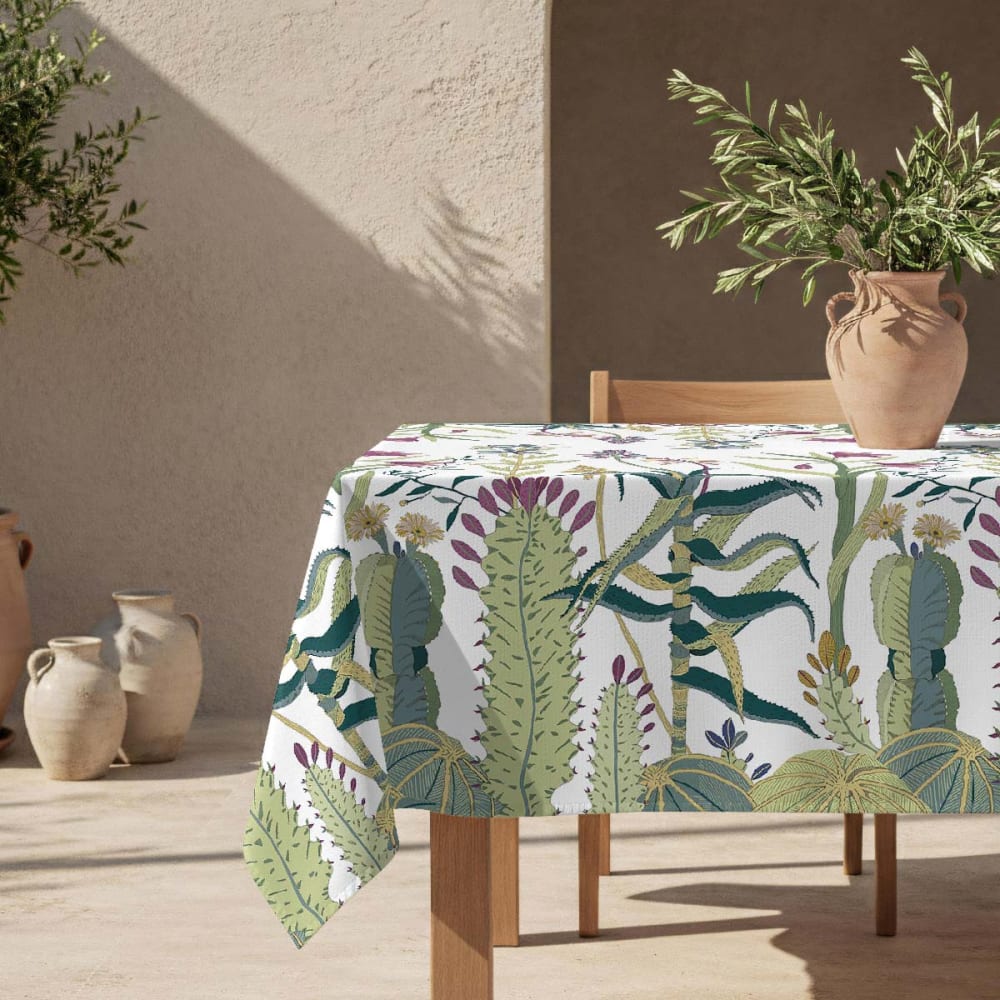 Fleckabweisende Tischdecke – 100 % Baumwolle, 150×200 cm -