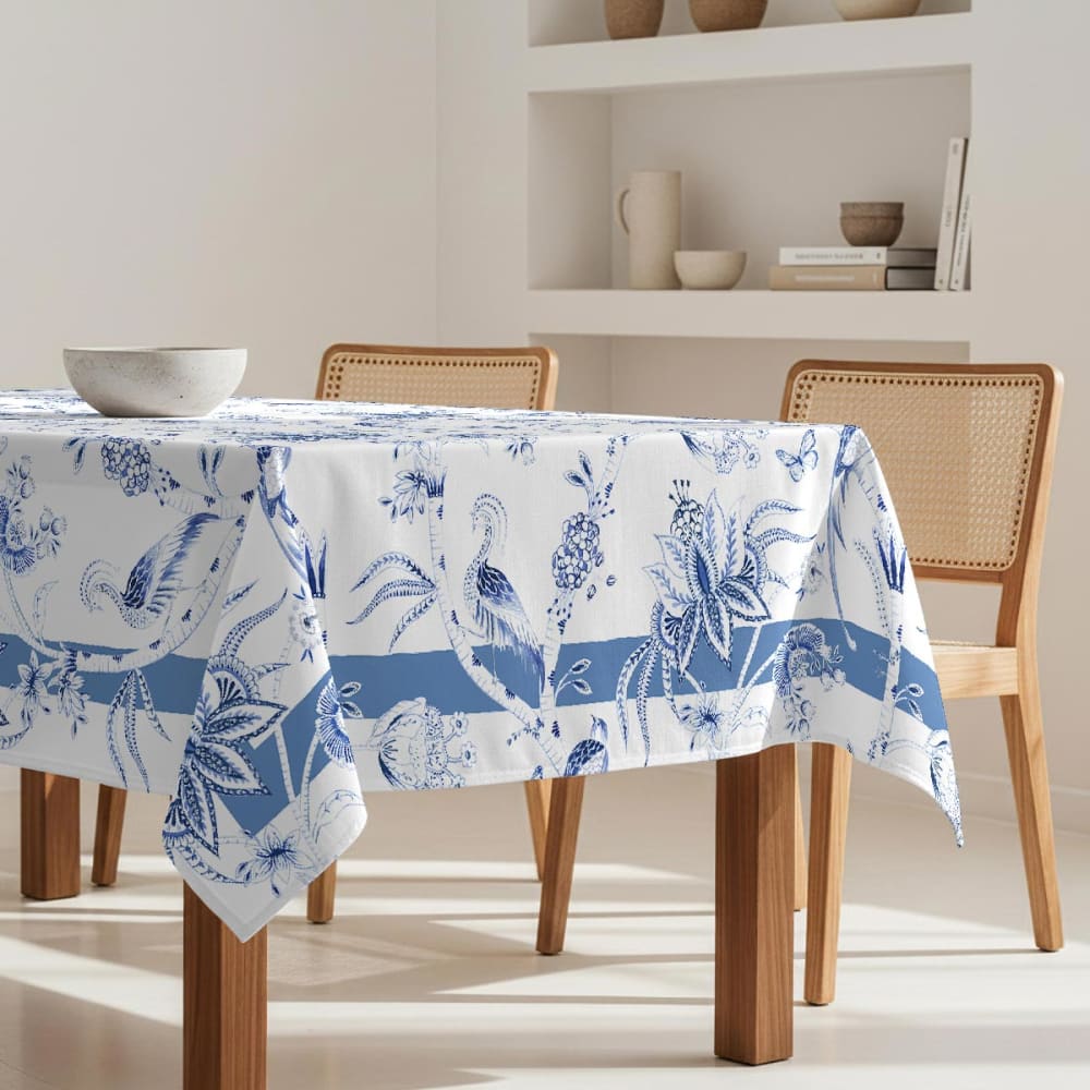 Naf Naf Tischdecke aus 100 % Baumwolle 150×200 cm Blau Baumwolle