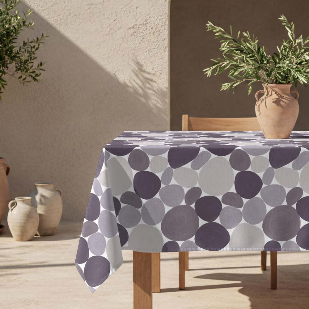 Fleckabweisende Tischdecke – 100 % Baumwolle, 140×200 cm -