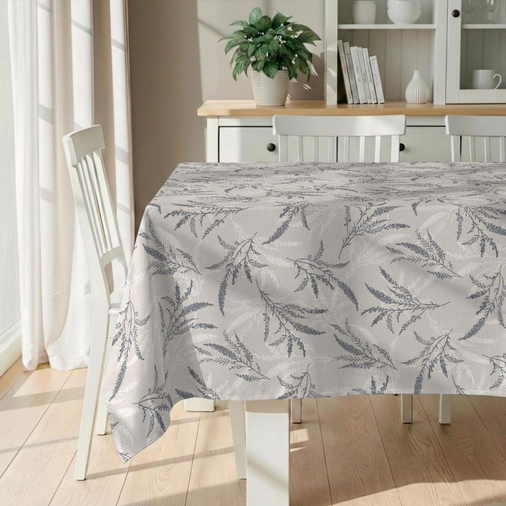 Fleckabweisende Tischdecke – 100 % Baumwolle, 150×200 cm -
