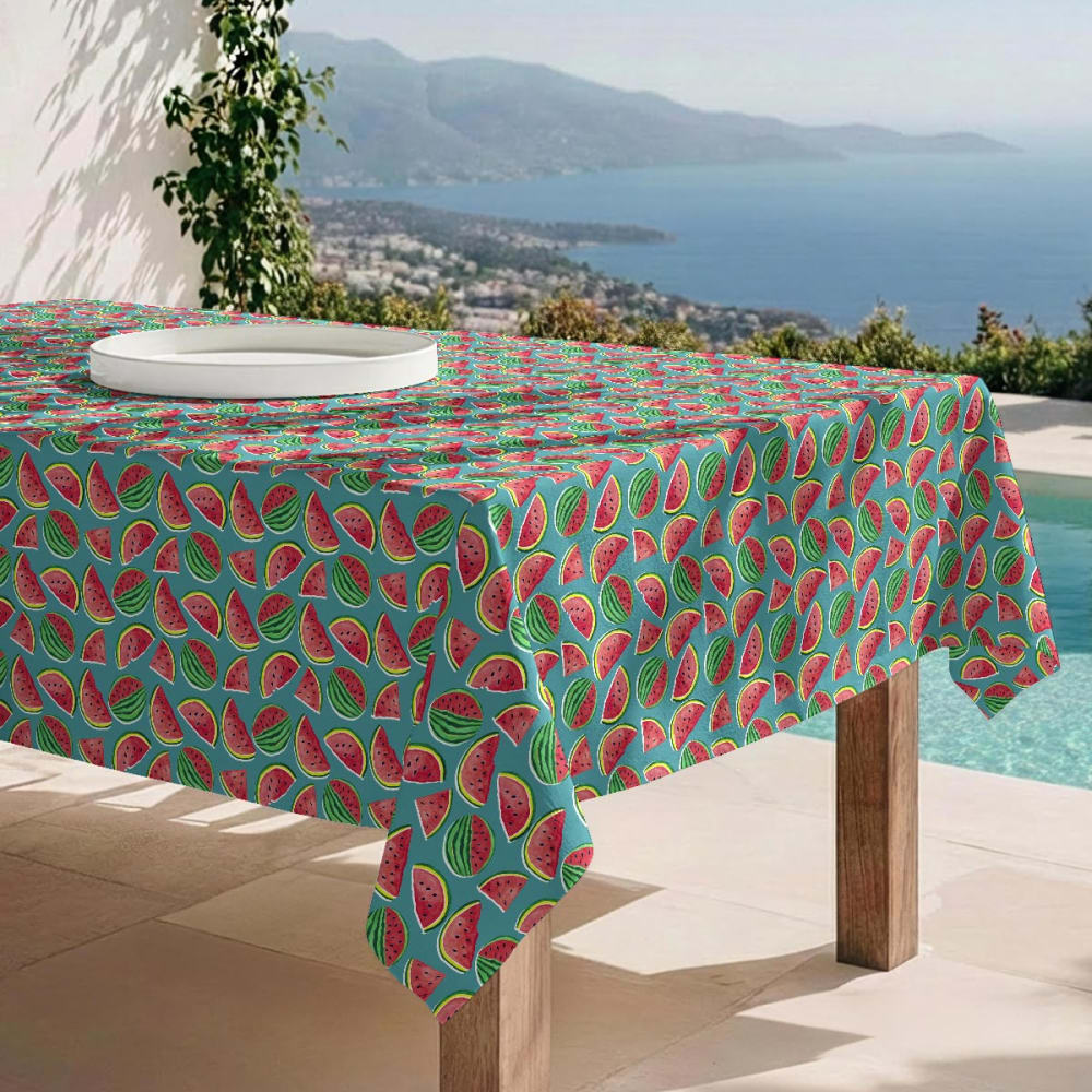 Naf Naf Fleckabweisende Tischdecke – 100 % Baumwolle, 140×200 cm Mehrfarbig Baumwolle