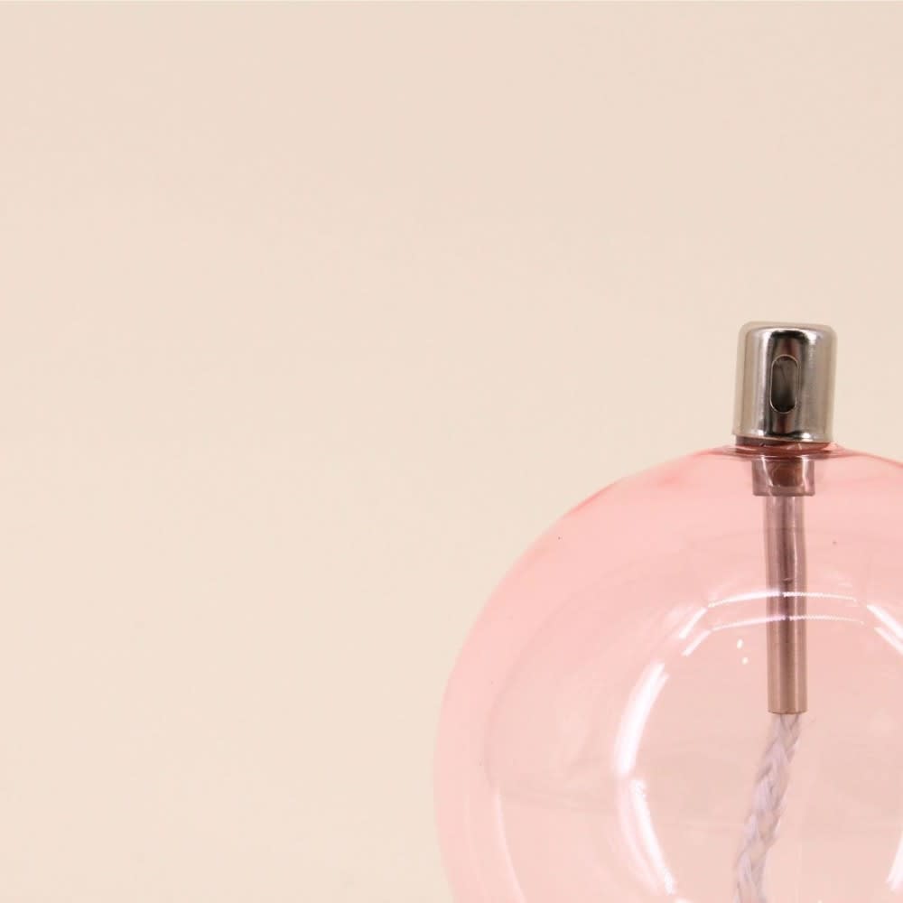 Lampe à huile sphère en verre soufflé rose 13cm — vue 4