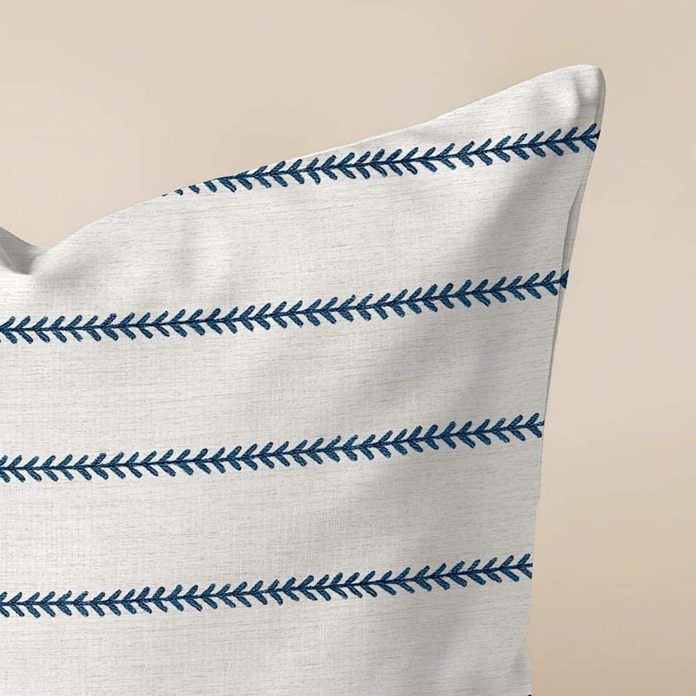 Wasserdichter Kissenbezug blau und beige 45x45 cm - Maisons Du