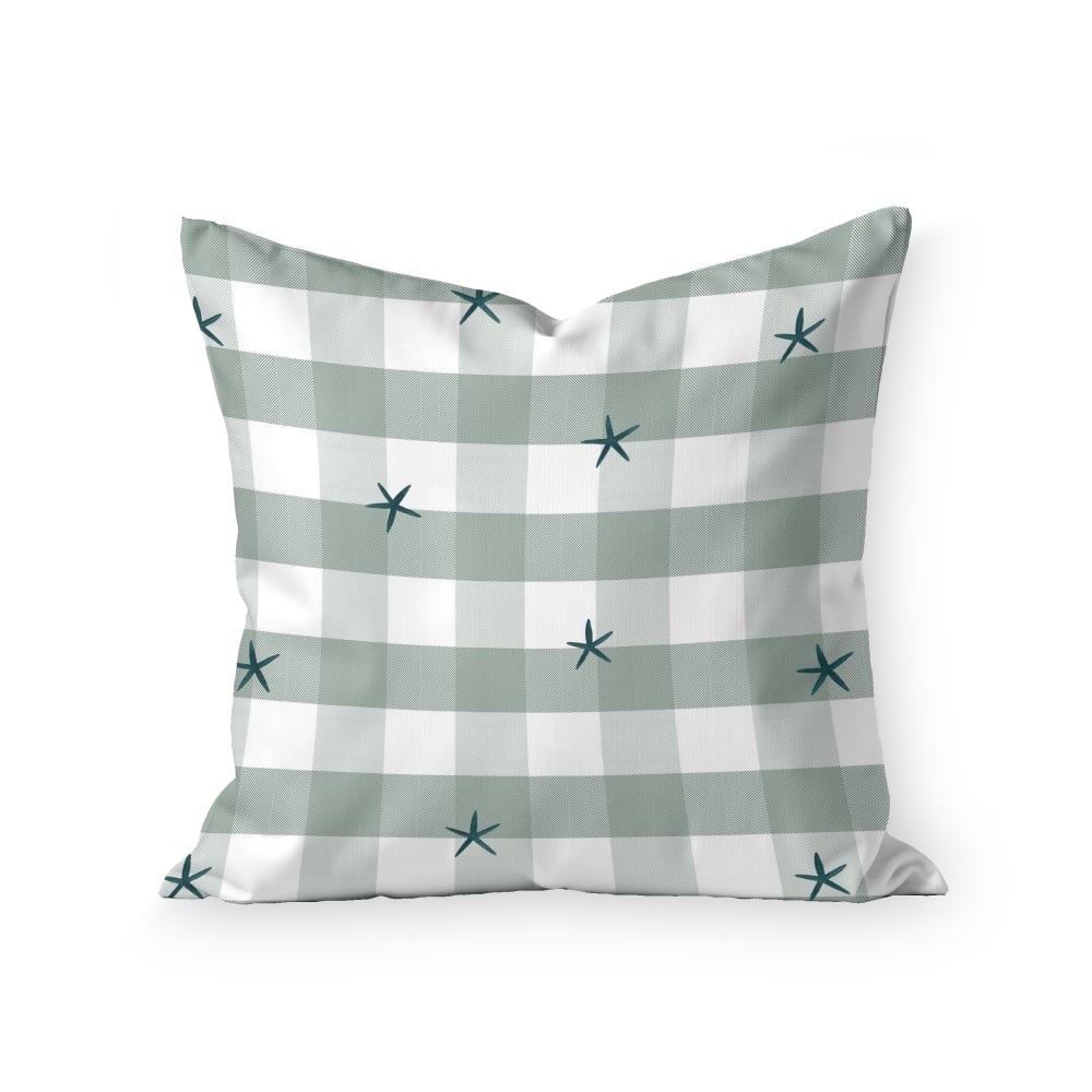 Muare Home Wasserdichter Kissenbezug grün und weiß 45x45 cm - Pes - Polyester