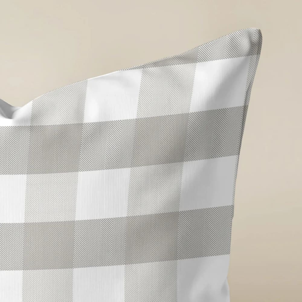 Wasserdichter Kissenbezug grau und weiß 45x45 cm - Maisons Du
