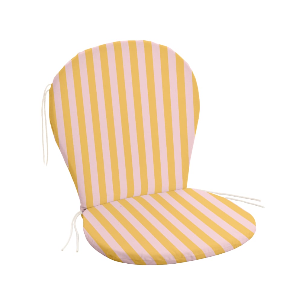 Coussin pour chaise d’extérieur imperméable jaune et rose 93x47x5 cm