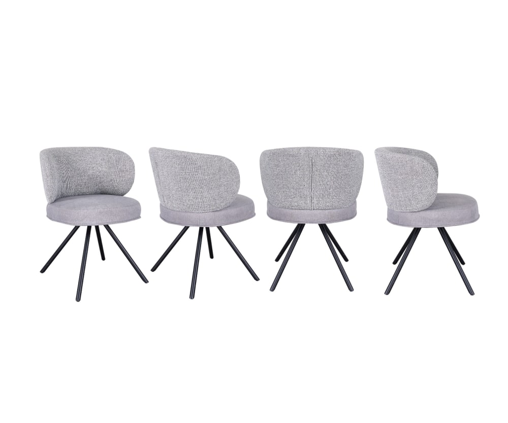 Lot de 4 chaises rembourrées