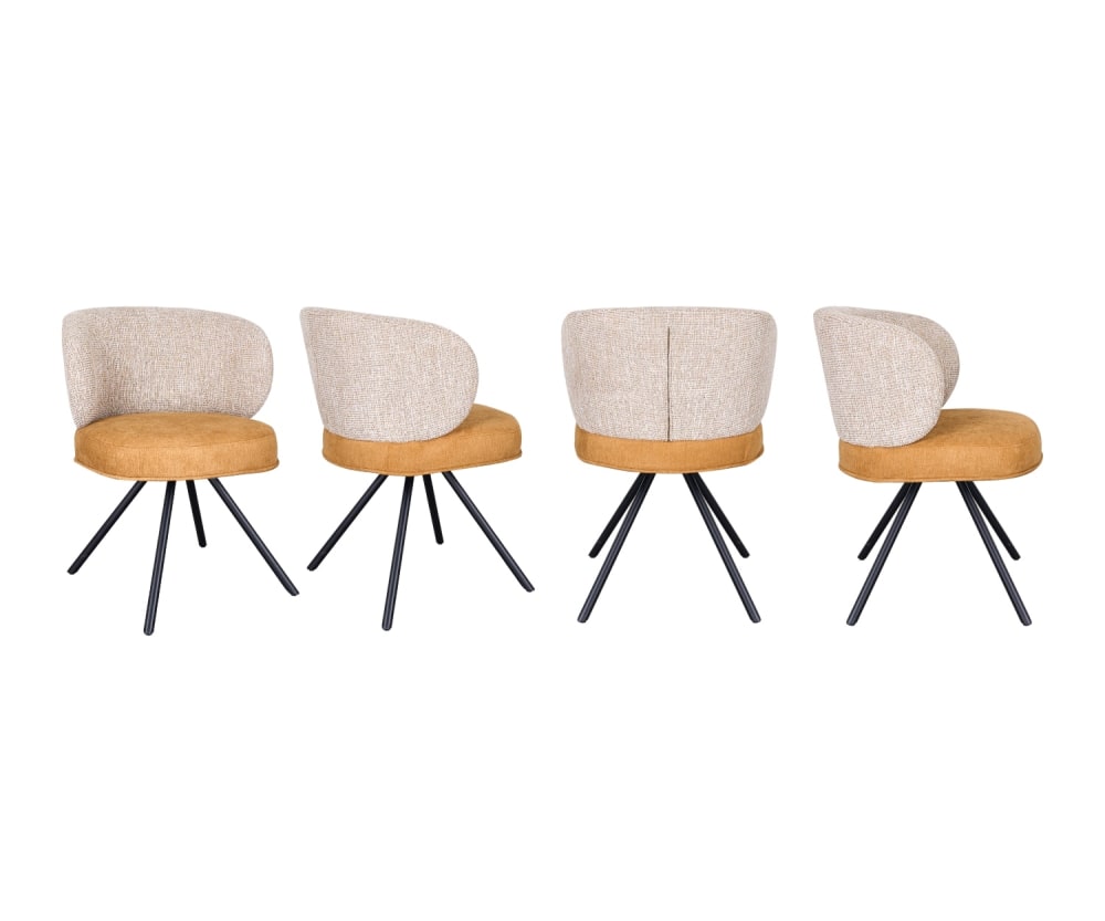 Lot de 4 chaises rembourrées