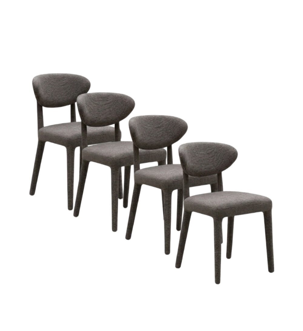 Lot de 4 chaises rembourrées