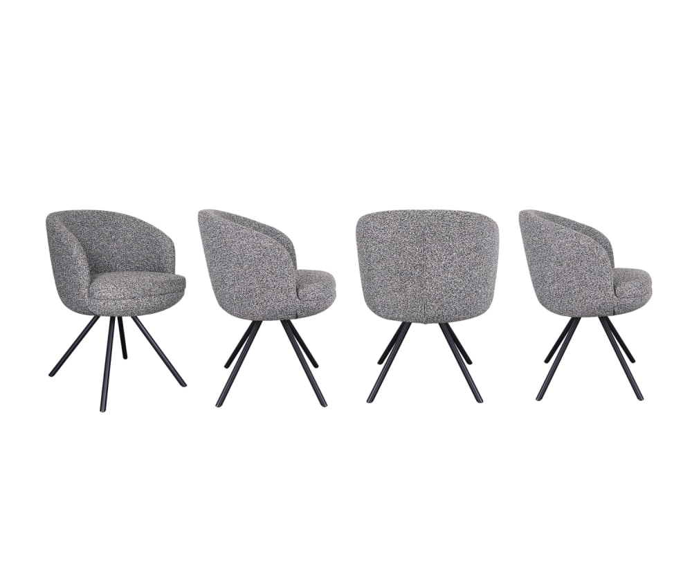 Lot de 4 fauteuils rembourrés