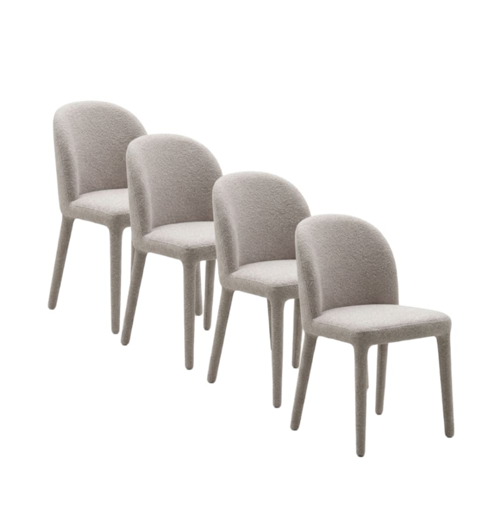 Lot de 4 chaises rembourrées