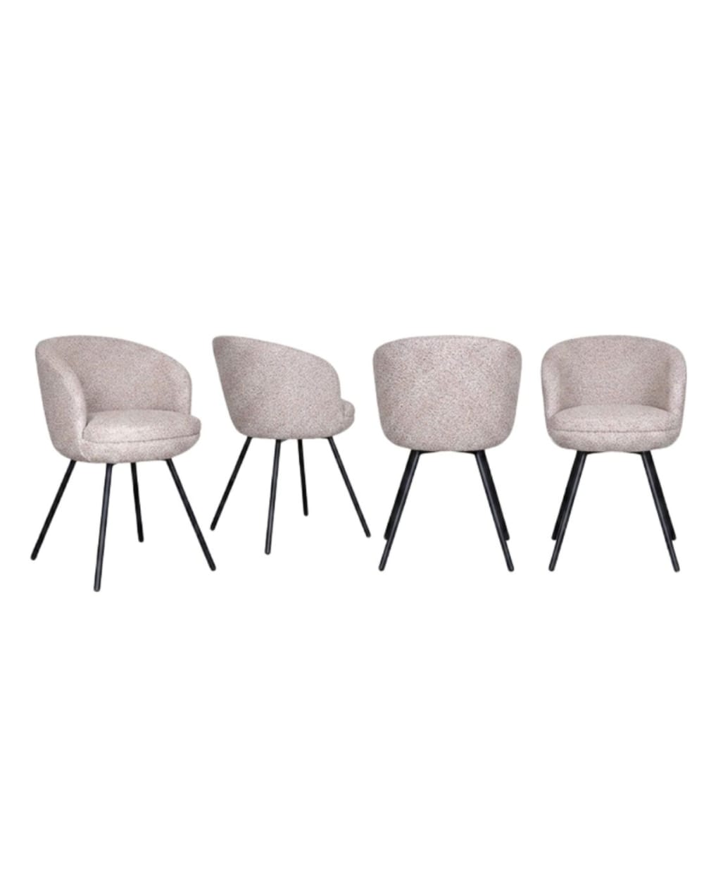 Lot de 4 fauteuils rembourrés