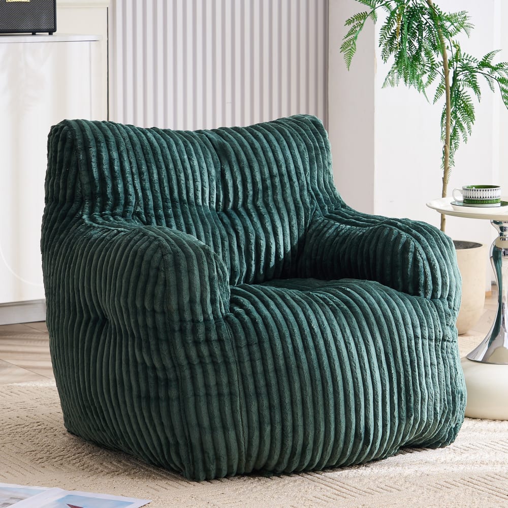 Riesen-Sitzsack aus Cord mit Memory-Schaum-Füllung, Tannengrün -