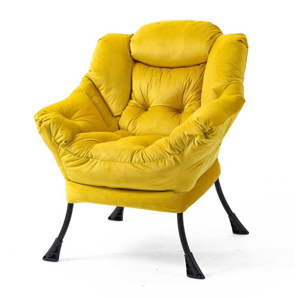 Fauteuil rembouré tissu - pieds