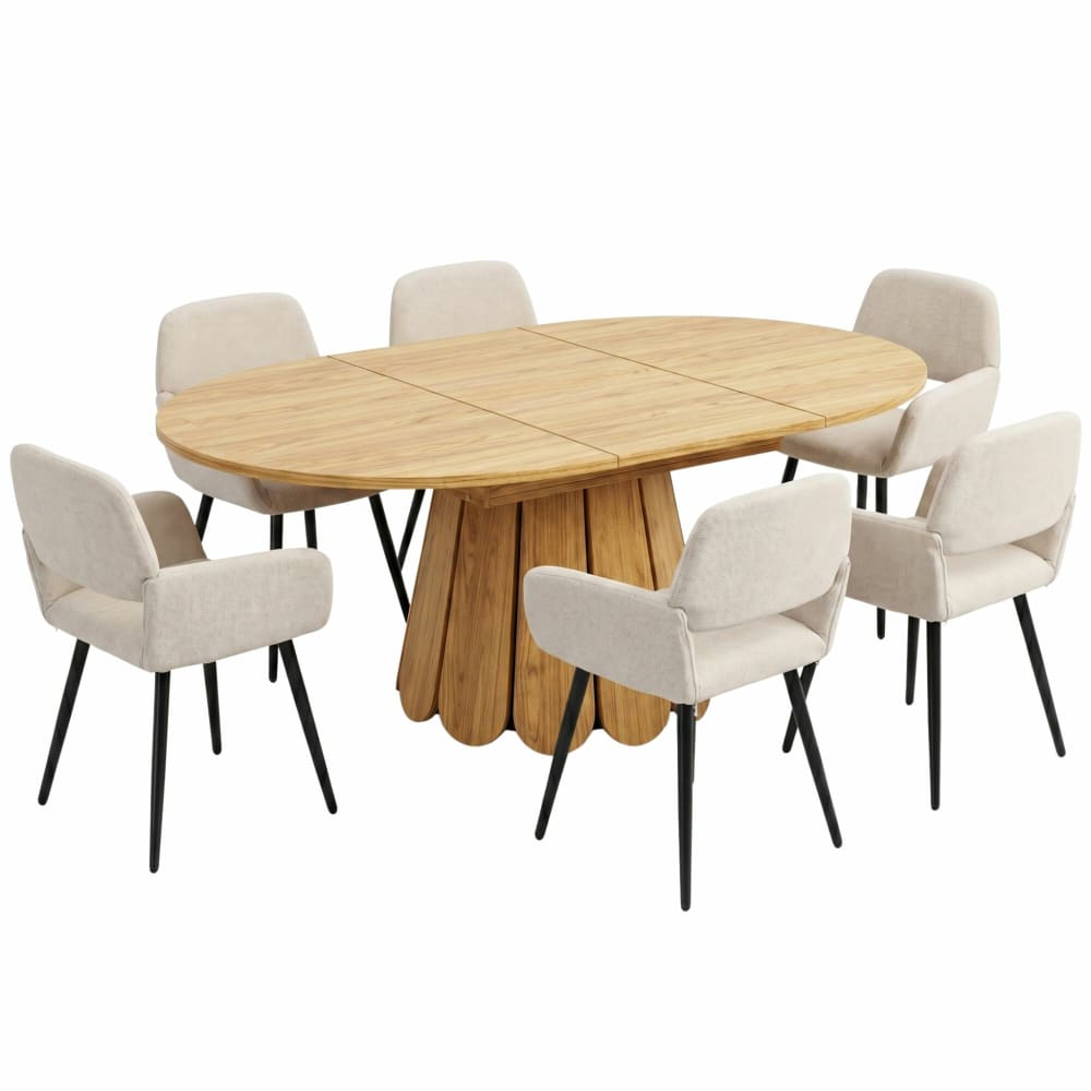 ensemble table ovale