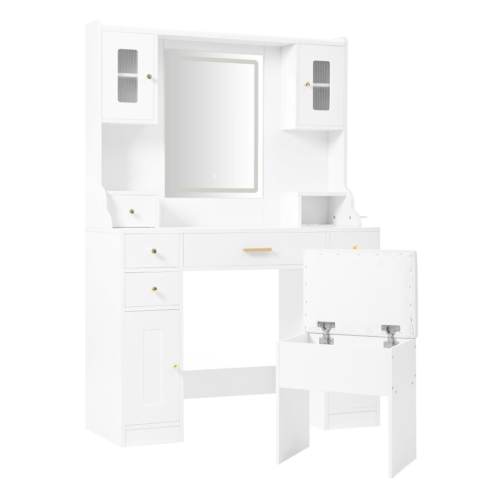coiffeuse blanche avec