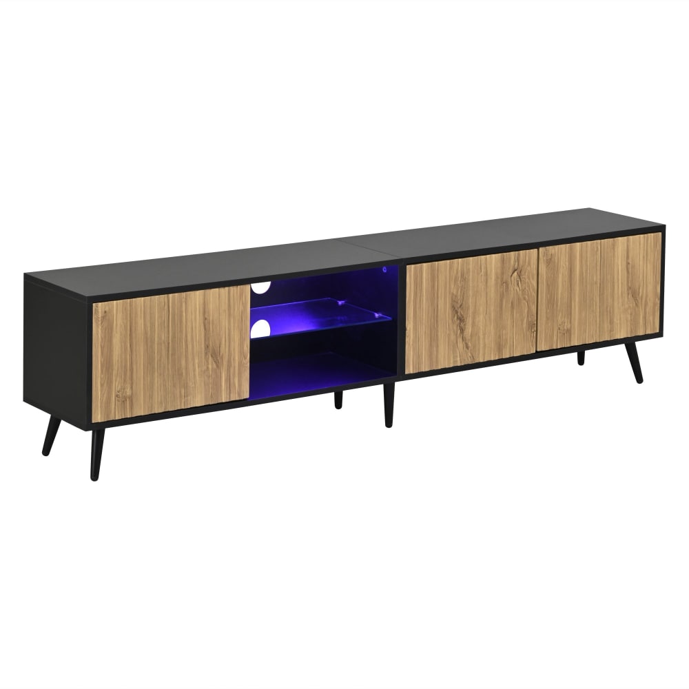 Meuble tv effet bois - pieds