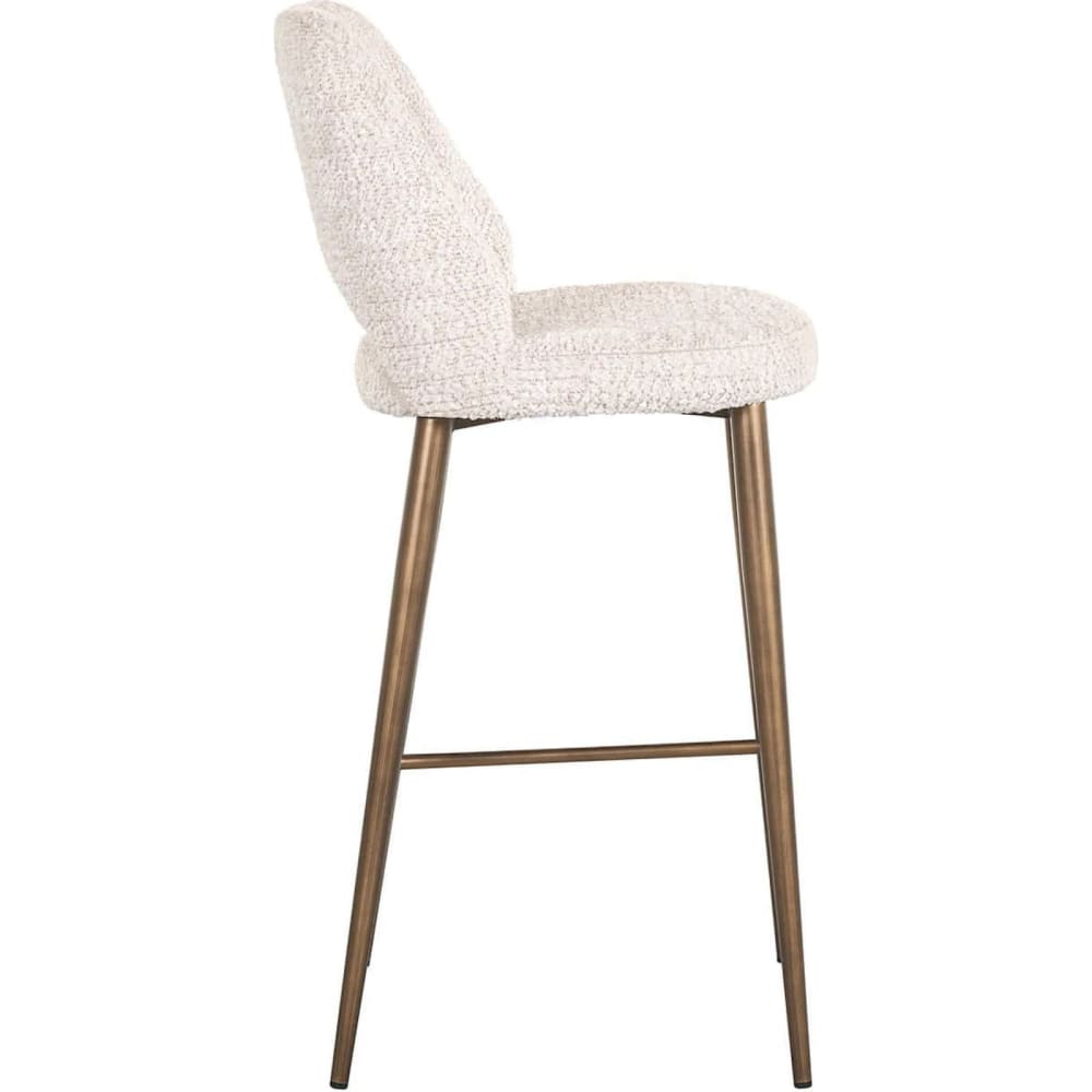 Tabouret de bar rembourré à pieds métalliques