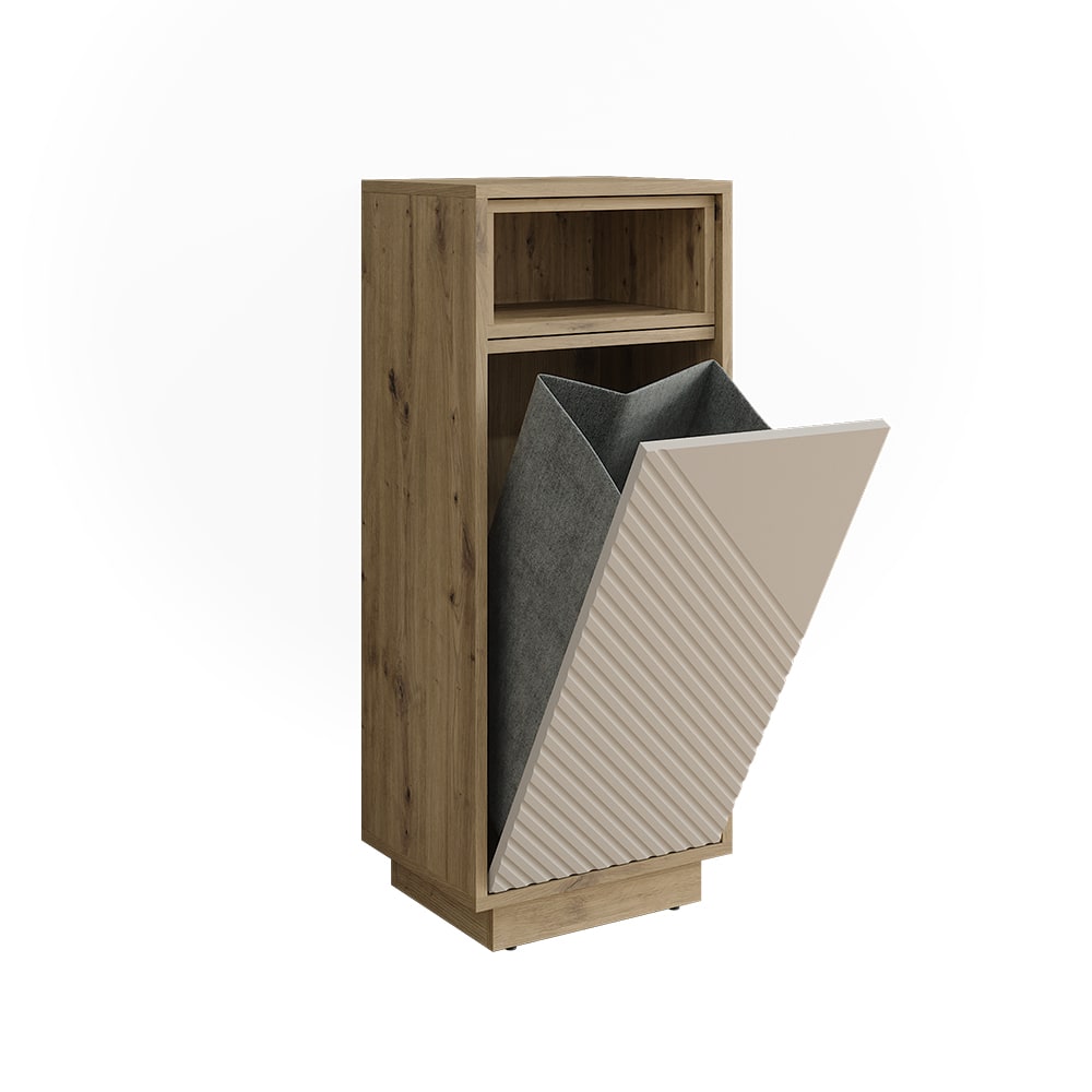 Armoire à linge cachemire/chêne - artisan