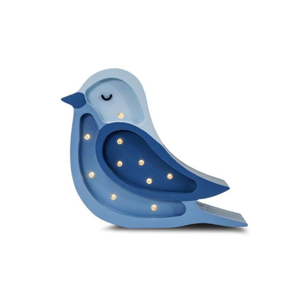 Little Lights Vogel-Nachtlampe Blau Denim BLAU HOLZ Kinder