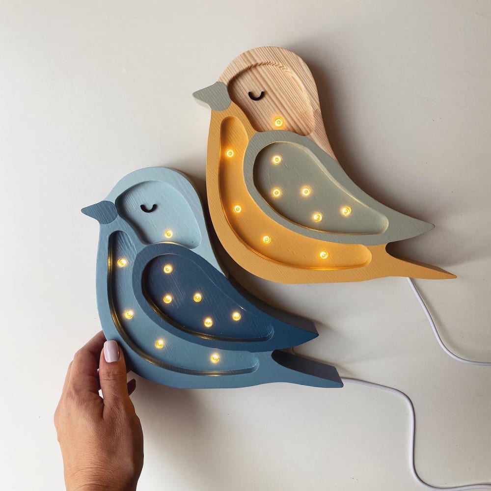 Vogel-Nachtlampe Blau Denim - Maisons Du Monde