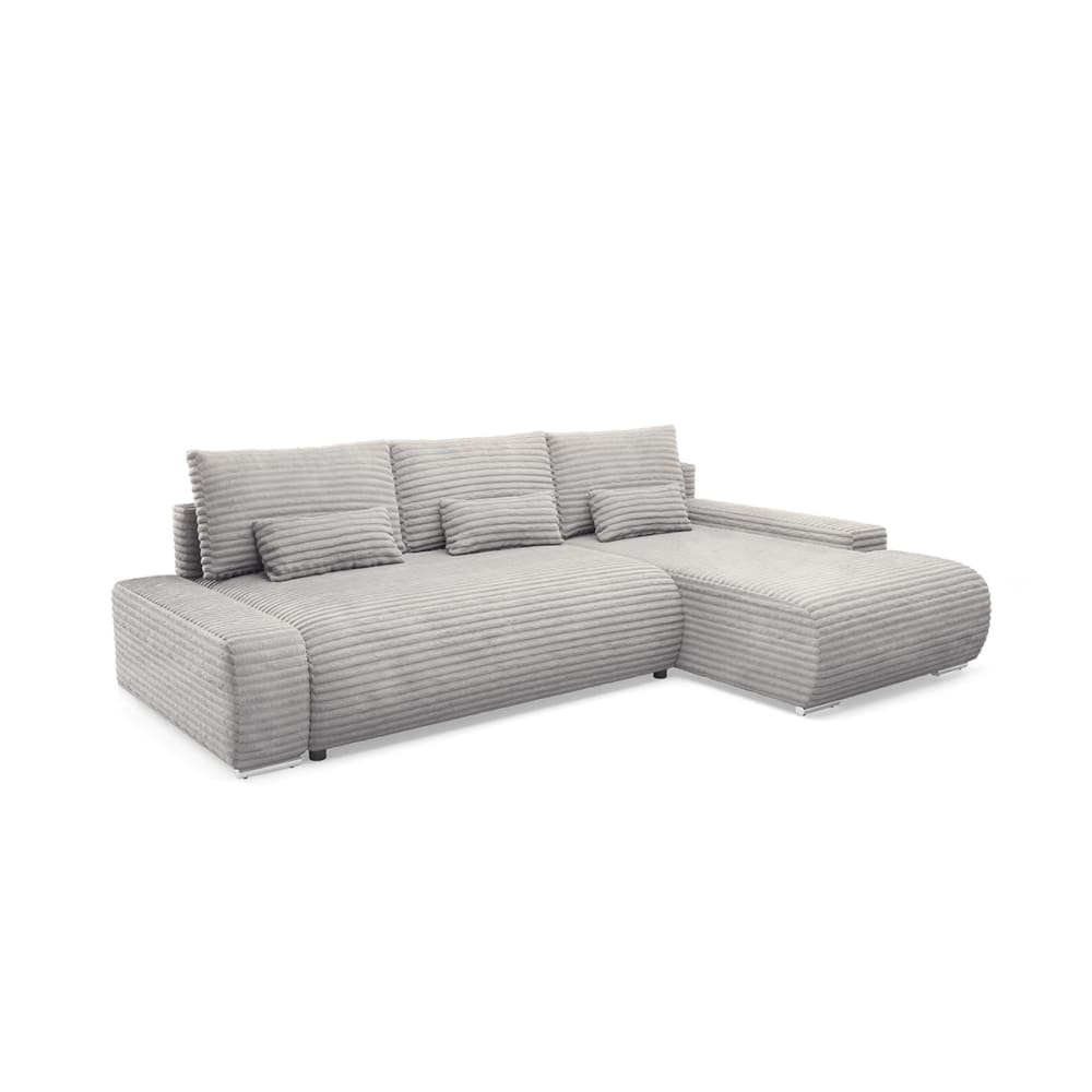 Canapé d'angle droit - bois pin gris
