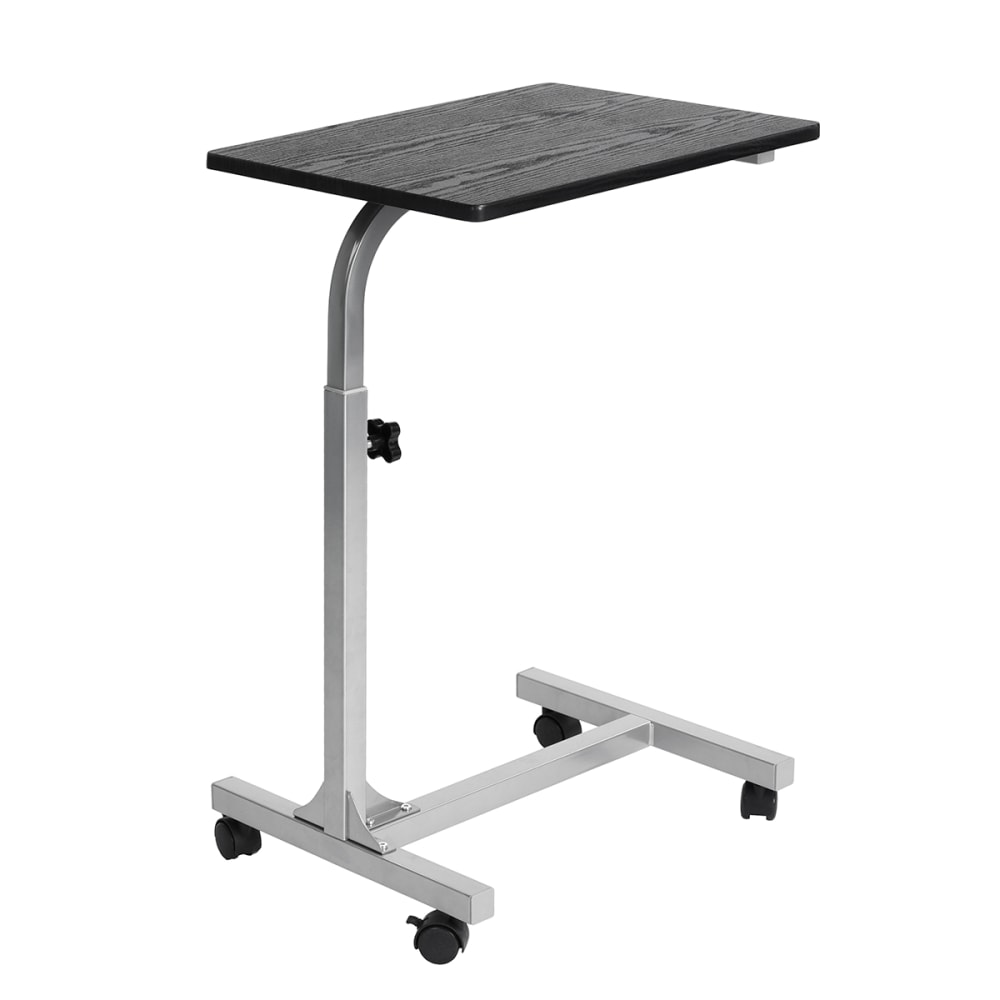 Table console informatique mobile à hauteur réglable, noire Table console informatique mobile à hauteur réglable, noire