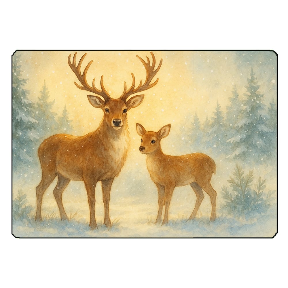 Planche à découper verre cerfs  l28