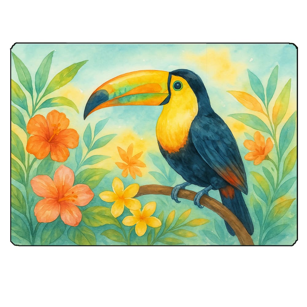 Planche à découper verre toucan l28