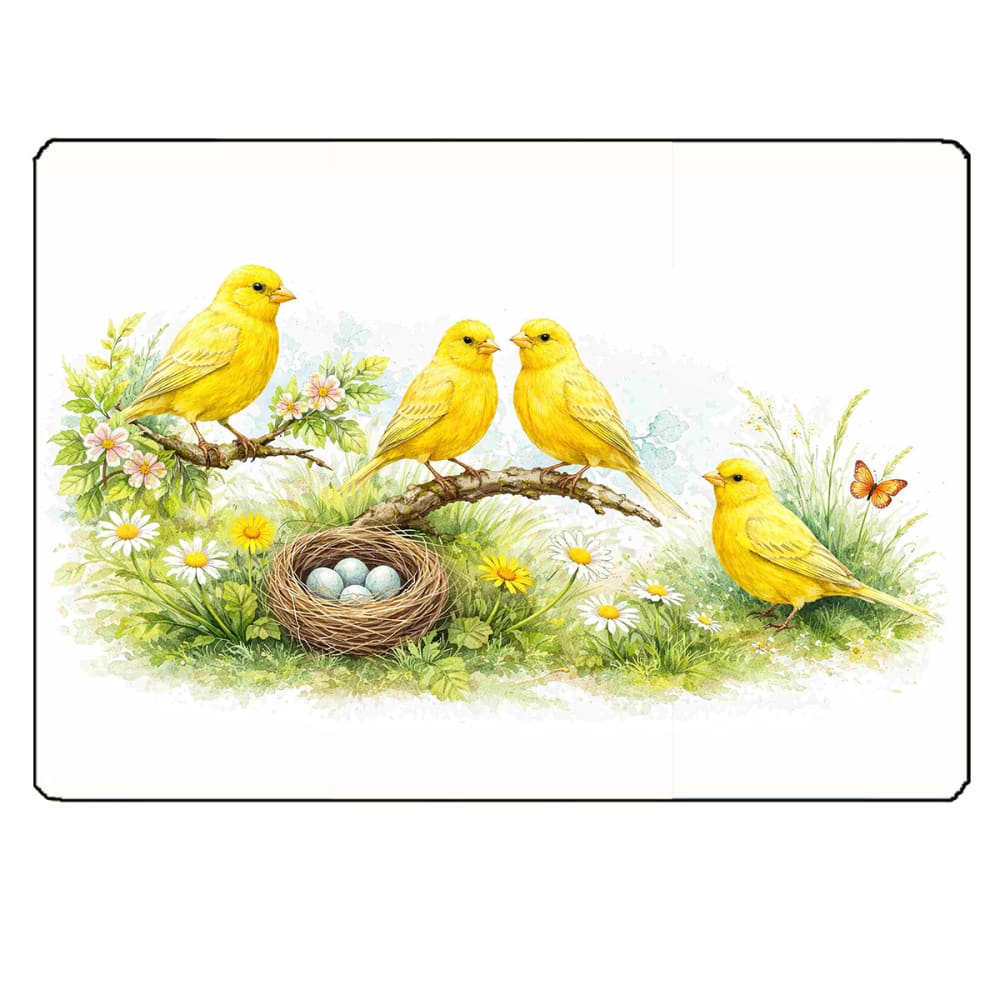 Planche à découper verre canaris l28