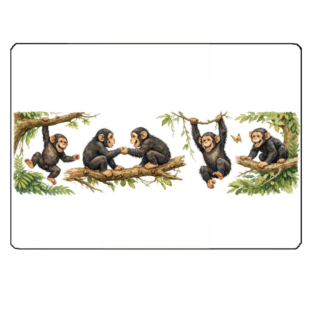 Planche à découper en verre chimpanzés l28