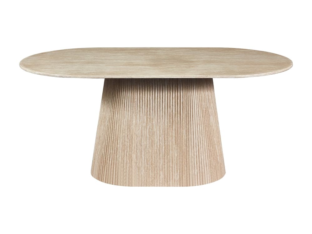 Table à manger pierre artificielle beige