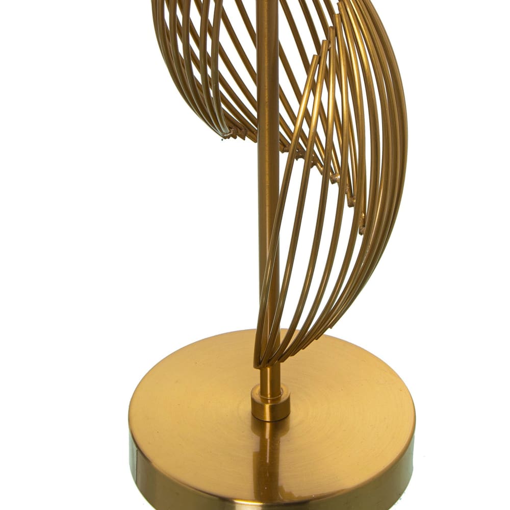 Lampe à poser ronde métal doré 30x30x62cm — vue 4