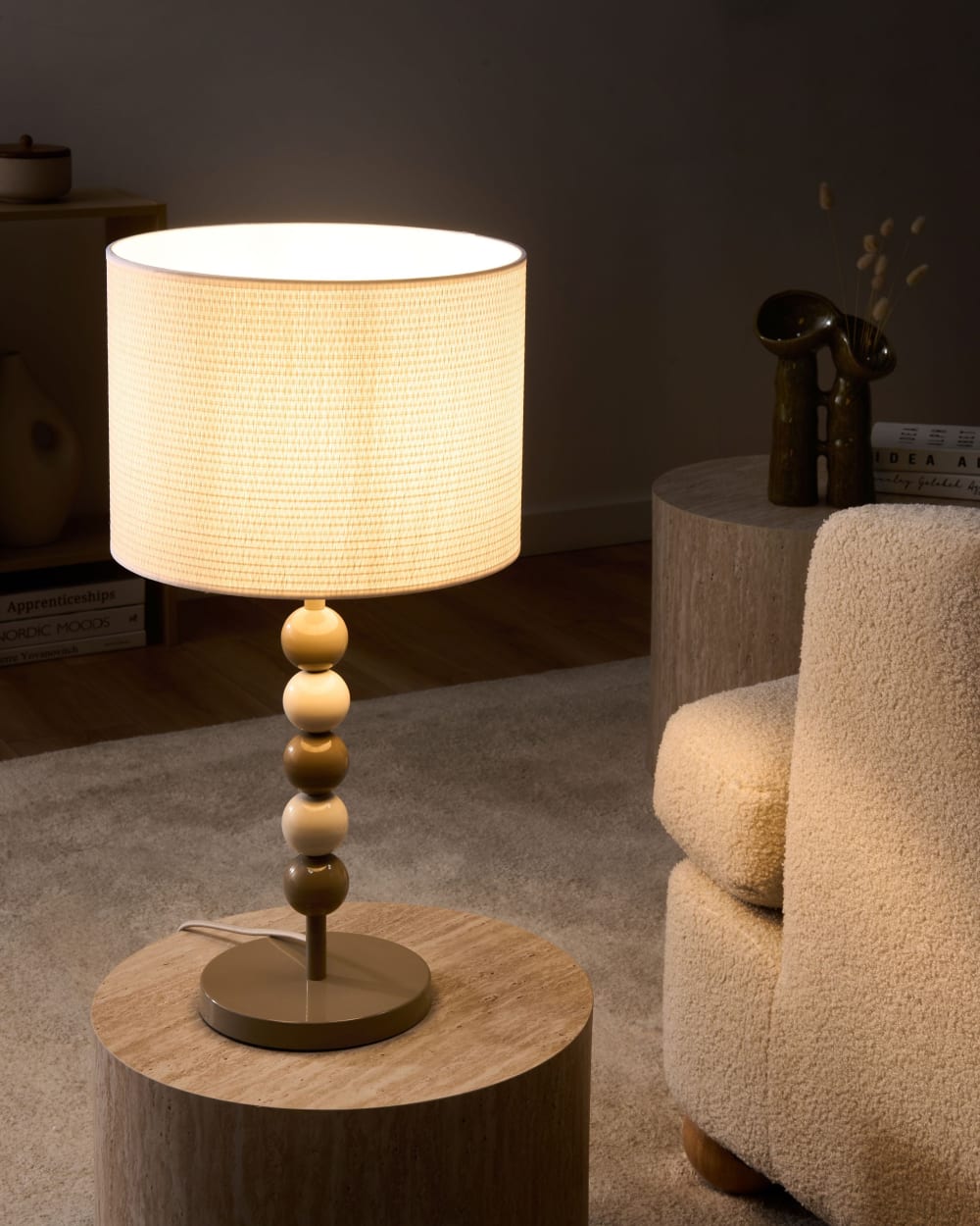 Lampe à poser métal blancbeige — vue 3