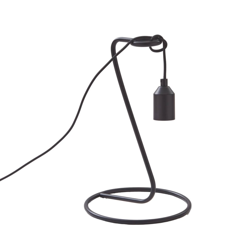 Lampe à poser en métal noir