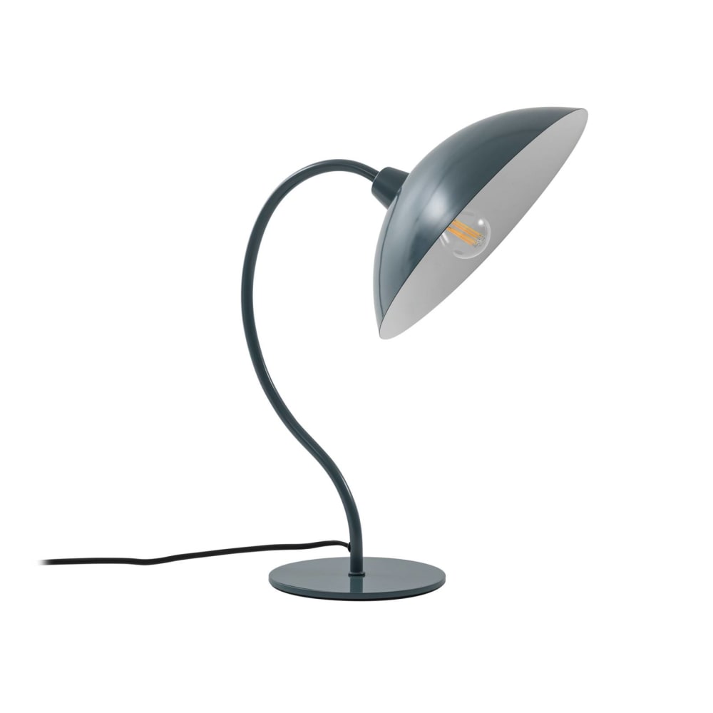 Lampe à poser en métal bleu