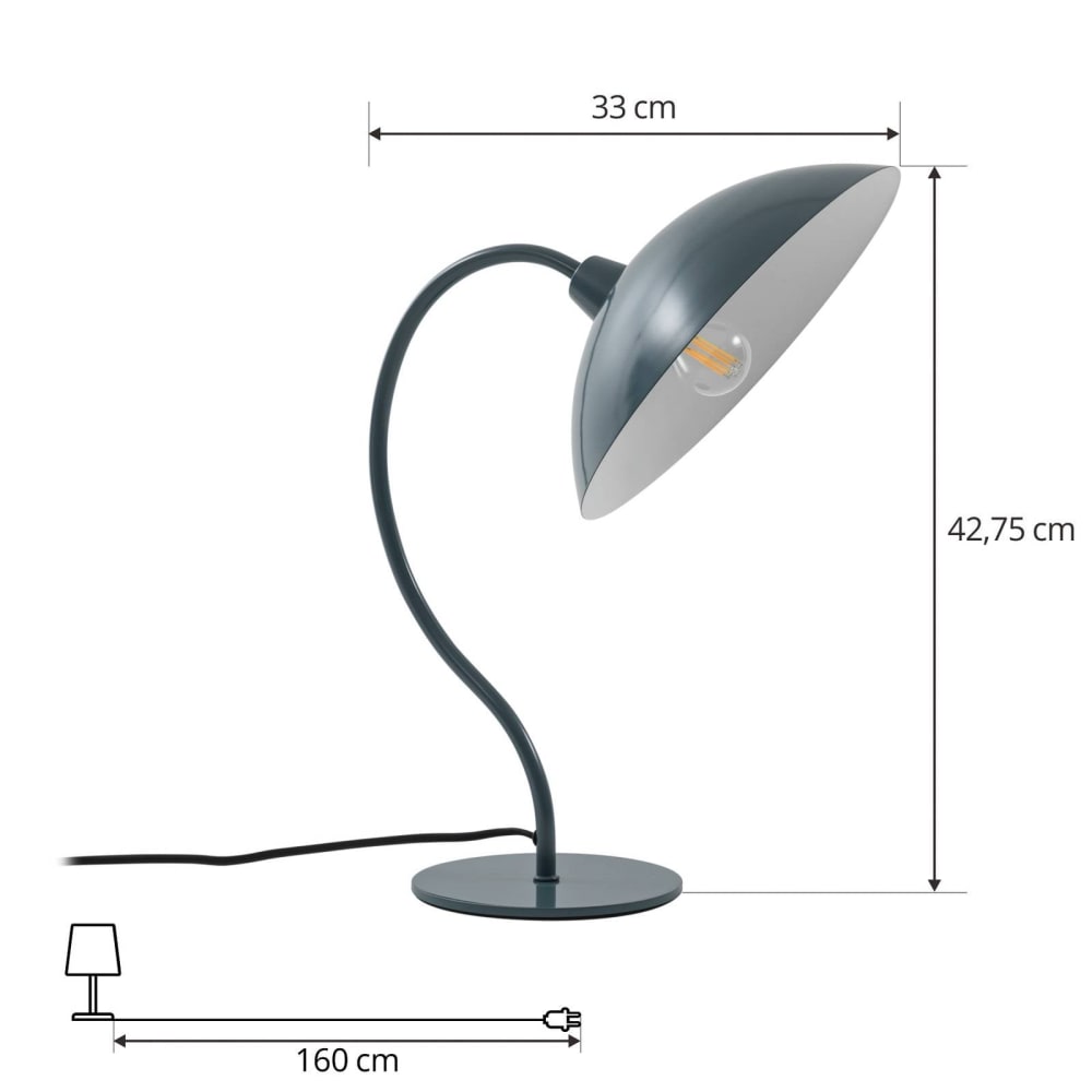Lampe à poser en métal bleu — vue 3