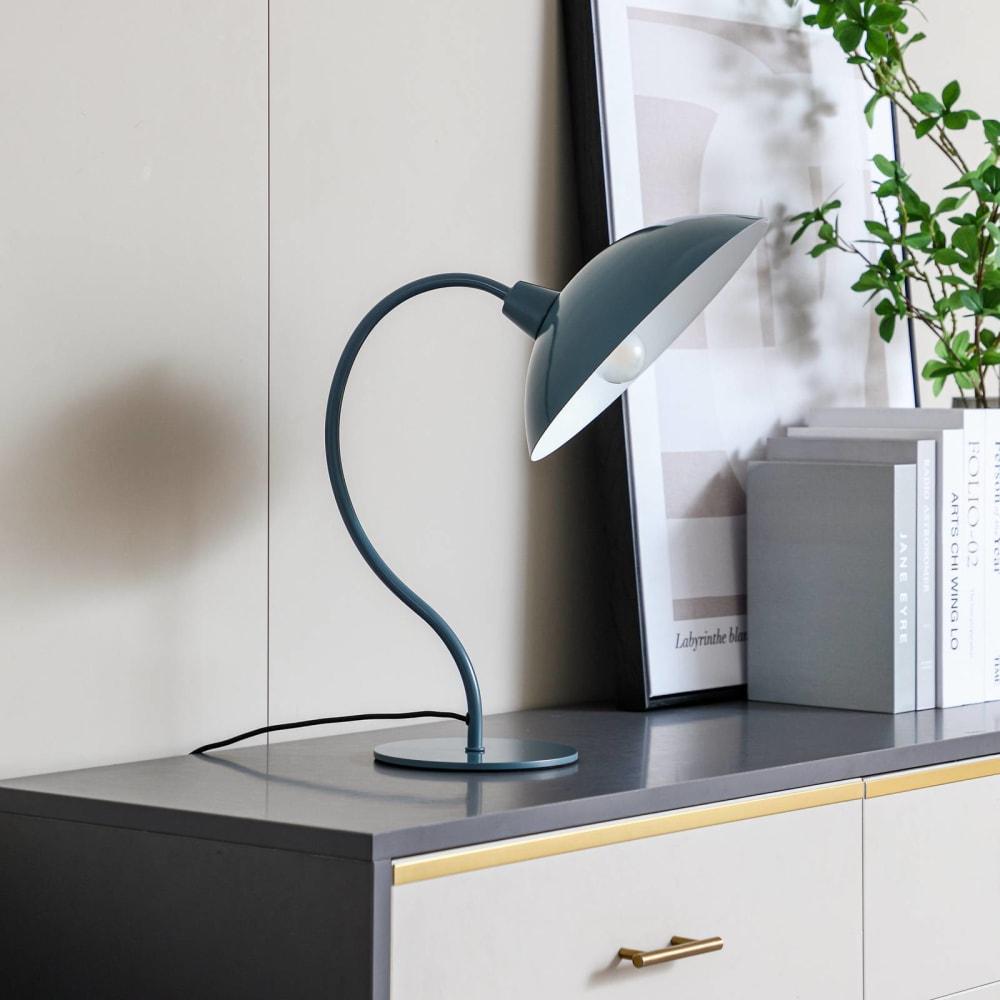 Lampe à poser en métal bleu — vue 4
