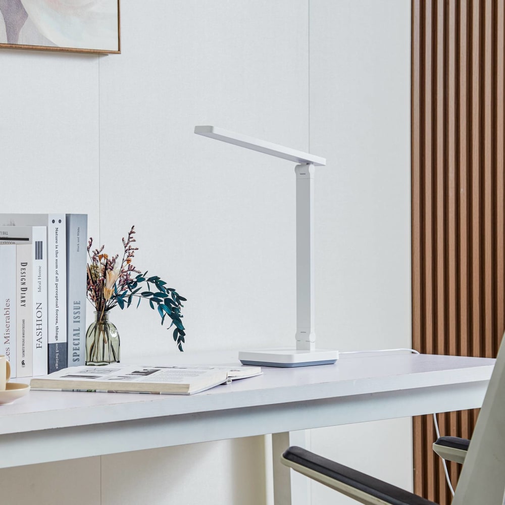 Tischlampe aus Kunststoff, weiß - Maisons Du Monde