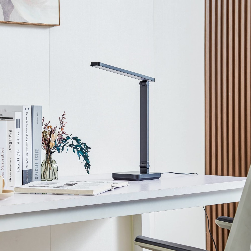 Tischlampe aus Kunststoff, schwarz - Maisons Du Monde