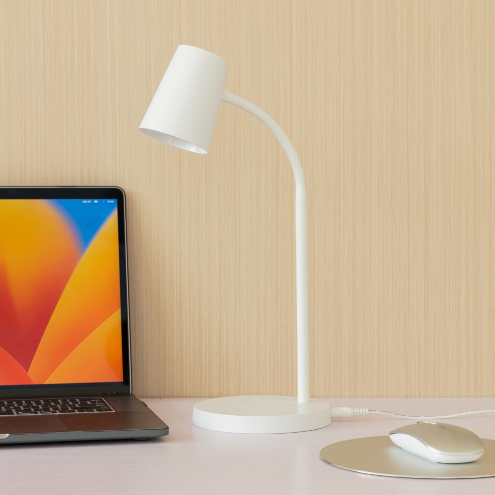 Lindby LED Tischlampe aus Kunststoff, weiß style modern - Pvc - Polyvinlychlorid
